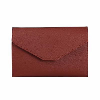 China RFID WAKED Custom Multifunction PU Envelope Shape Passport Checkbook Holder Wallet For Women for sale