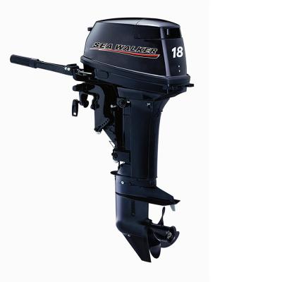 China 18hp Marine Boat Motor Short Shaft Seawalker Outboard Motor 2 Manual Start For Sale T18S for sale