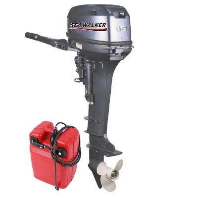 China 2 Stroke 15hp Boat Outboard Motor Long Shaft Manual Start Outboard Motor Compatible With Yamaha 6B4 T15L for sale