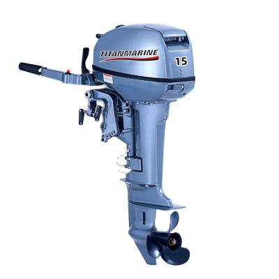 China 2 Stroke Motors 15HP Short Shaft Boat Outboard Engine Manual Start Aluminum CE Approved Marine Engine for sale