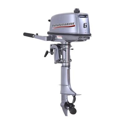 China TITANMARINE 2 Stroke Engines 5hp 6hp Boat Motor Outboard Motor Marine Outboards For Sale T6 for sale