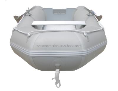 China PVC 2.7m CE Approved Aluminum Inflatable Raft Rowing Boat Small Boat Floor Dinghy Boat for sale