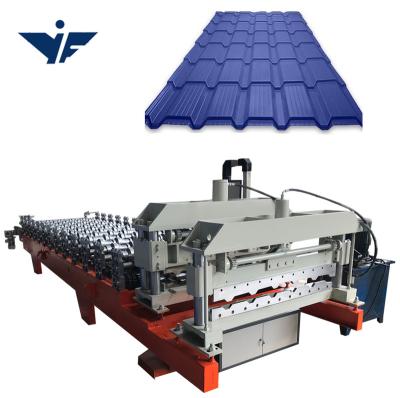 China Hotels Colored Steel Profile T21 Glazed Tile Metal Roofing Forming Machine For Ukraine for sale