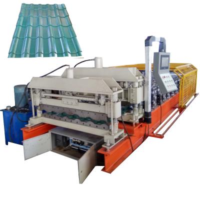 China Hotels Croatia Bamboo Glazed Tile Roll Forming Machine for sale