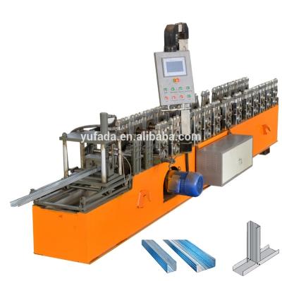 China Hotels CD UD Profiles Roll Forming Machine / Good Price Steel Channel Making Machine for sale