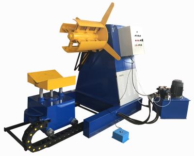 China Hotels Tianjin yufada 5 ton 10 ton 15 ton hydraulic steel strips coil decoiler with car for sale