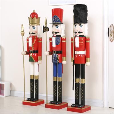 China Christmas Ornaments 2019 Amazon Top Bestsellers Wholesale Christmas Decoration Ornaments Nutcracker 6ft 120cm Tall Wooden Life Size for sale