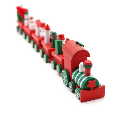 China New Design Business Home Christmas Party Wooden Train Decoration for sale