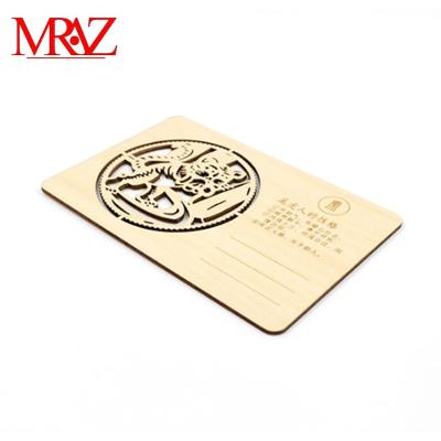 China Africa Low Price Good Veneer Gift Blank Wooden Business Name Card for sale