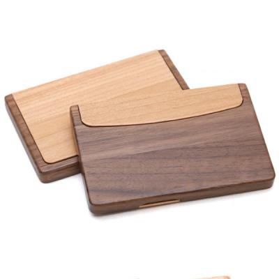 China NATIONAL Hot Handmade Corporate Christmas Maple Walnut Gifts Sale Business Card Wooden Holder Wooden for sale