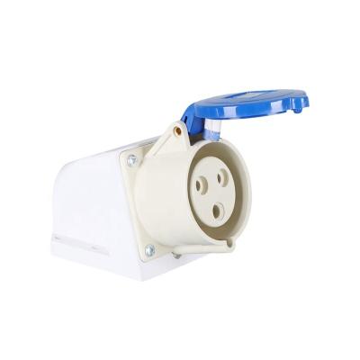 China Industrial Wall Mount Power Socket 230V 32A 2P+E Industrial Socket Plug for sale