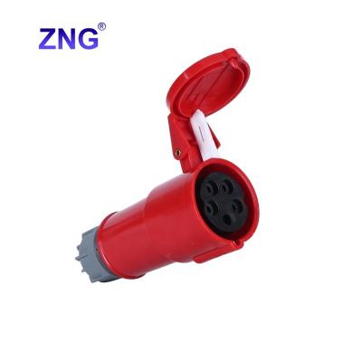 China Industrial ZNG-2153 16A 5 Pin Cable Coupler 400V Industrial Female Socket 3P+N+E Connector for sale