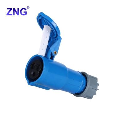 China Industrial Hot Sale 220V 2P+E 16A Industrial Cable Connector IP44 Portable Industrial Plug Female Socket for sale