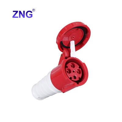 China Industrial IP67 63Amp 3 Phase 3P+E Industrial Male And Female Plug Socket 4Pin Cable Connector for sale