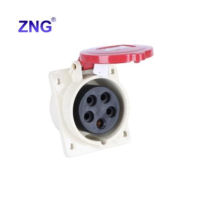 China Industrial CE 16A5P Industrial Slopped Power Socket 400V Inclined Female Socket 3P+N+E for sale