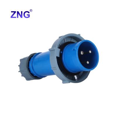 China Industrial ZNG-0233 32A 2P+E Industrial Sockets And Plugs Waterproof IP67 3Pin Electric Power Plug for Socket Box for sale