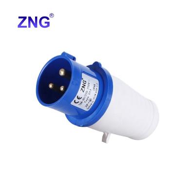 China Industrial IP44 Male 220V 16A 2P+E Industrial Power Plug PA Nylon EU 3 Pin Plug for sale