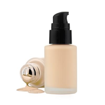 China Brighten Private Label Foundation Makeup Skin Base 8 Color Liquid Foundation Glass Bottle BB Cream for sale