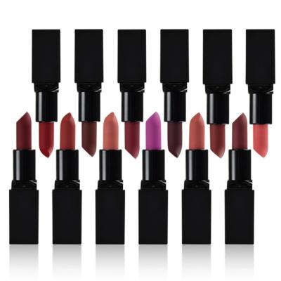 China OEM private label lipstick waterproof matte waterproof 12 color lipstik matte lipstick waterproof custom matte for beauty girl for sale