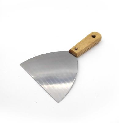 China Decoration Of Durable High Quality Wooden Handle Carbon Steel Blade Putty Knife for sale