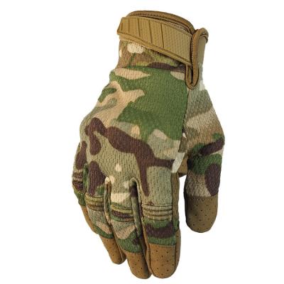 China Protective Outdoor Special Forces Camouflage Breathable Tactical Gloves Lightweight Touch Screen Cycling Gloves Full Finger for sale