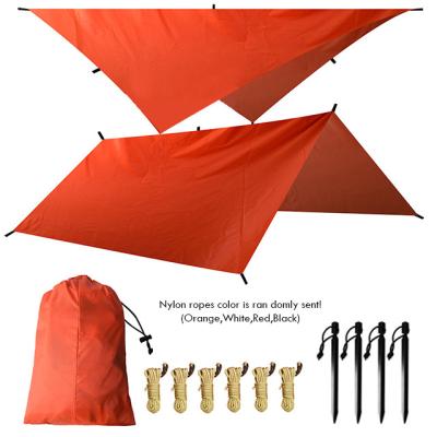 China Sun Proof Rain Fly Tarp UV Protection And Waterproof PU 3000mm Lightweight For Backpacking And Outdoor Adventure Camping for sale