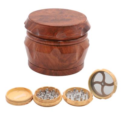 China Plastic Smoking Drum Like A Spicy Resin Drum Shaped Plastic Wooden Drum Accessory Style Herb Grinder Shape Herb Grinder for sale