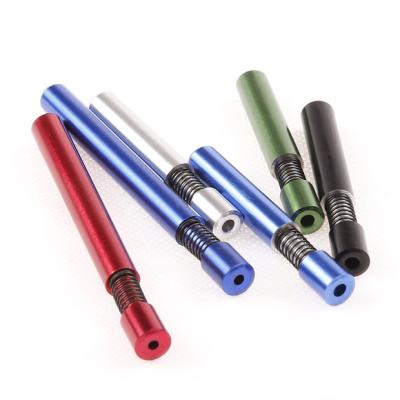 China Anodized Aluminum Spring Smoking Pipe Self Cleaning Metal Knocker Spring Smoking Pipe One for sale