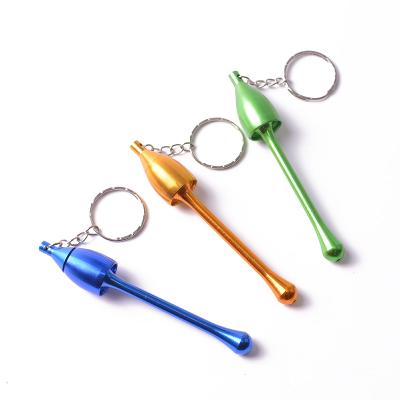 China Mushroom Shape Smoking Pipe With Key Chain Small Mini Pipe Tobacco Aluminum Mushroom Smoking Pipe With Key Chain for sale