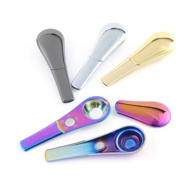 China Magnetic Spoon Smoking Pipe Portable Creative Metal Herb Tobacco Spoon Smoking Zinc Magnetic Pipe for sale