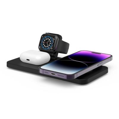 China CYSPO M17 Qi Phones 3 in 1 Wireless Charger Phone Holder All in One Fast QI Wireless Charger Stand for IPhone Huawei Samsung for sale