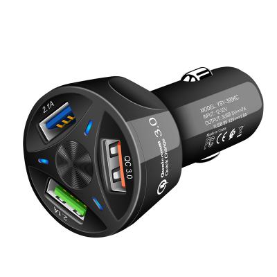 China Mobile phone qc3.0 usb car charger fast charger mobile phone portable travel usb with cable palladium car charger for sale