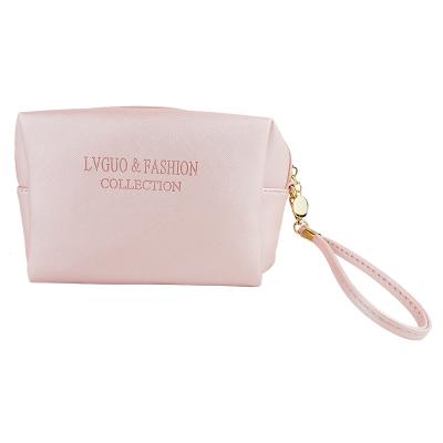 China High Quality Portable Pink Cosmetic Zipper Bags Lady Elegant Elegant Travel Bag Makeup for sale