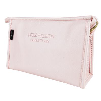 China Reusable Simple High Quality Classic Pink Storage Makeup Travel Style Travel Style Cosmetic Bag Pouch for sale