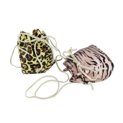 China High Quality Fashion Zebra Stripes Mini Drawstring Shoulder Bag Ladies Bucket Bag for sale