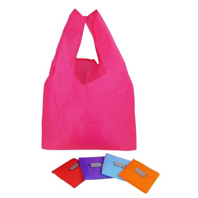 China Eco - Friendly Reusable Folding Tote 210T Grocery Bag Polyester For Supermarket for sale