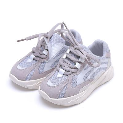 China 2021 Spring Breathable Kids Lace Up Reflective Sneakers For Baby Toddlers With Hidden Hook Loop Kids Trainers Glowing Running Shoes for sale