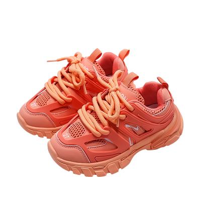 China Kids Lace Up Chunky Sports Sneakers Toddler Little Girls Anti-slippery Boys Big Shape Brand Trainers Kids Educate Casual Walking Shoes for sale