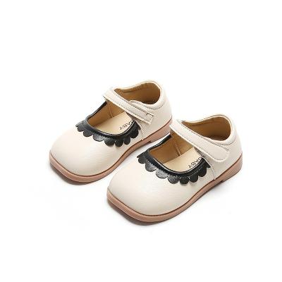 China Autumn Princess Leather Shoes Solid Color Children's Anti-slip Children's Shoes Little Girl's Shoes Toddler Flat Heels Sneakers for sale