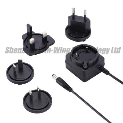 China PC+ABS Detachable Fire Variable 9v 4a Interchangeable Plug PC+ABS Power Adapter for sale