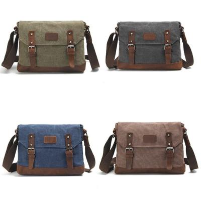 China Easy Carry Bags Mens Canvas Laptop Cross - Body Shoulder Casual Vintage Laptop Bag Slim For Computers for sale