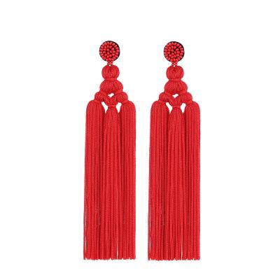 China ANNOUNCEMENT OF BOHEMIA. Silver Jewelry Bohemian Seed Stud Earrings Bead Gold Colored Women Tassel Set 2020 Stainless Steel Butterfly Earrings for sale