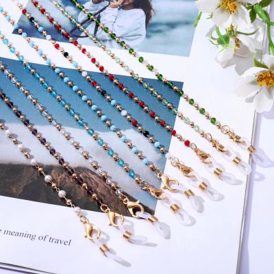 China Multifunctional Glass Mask Lanyard Bead Mask Chain Lanyards Glasses Ties Anti-lost Glass Bead Holder Neck Face Mask Lanyard Chain Holder for sale