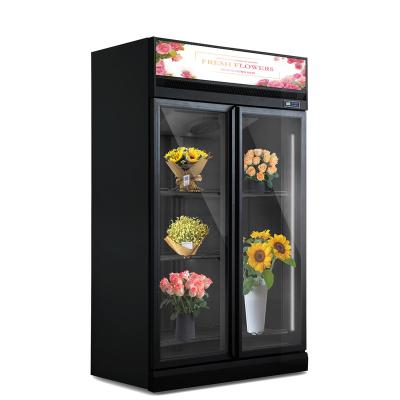 China Single-temperature OEM Factory Keeping Cool Glass Door Display Flower Cooler Rose Display Refrigerator for sale