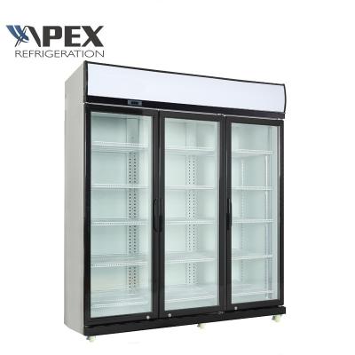 China Single-Temperature Dynamic Cooling Three Door Upright Commercial Freezer for sale