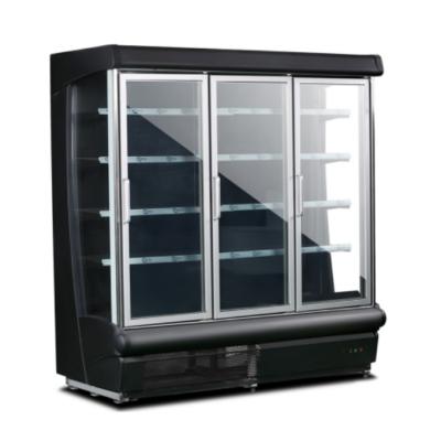 China Single-temperature refrigerator open multideck refrigerated display showcase for sale