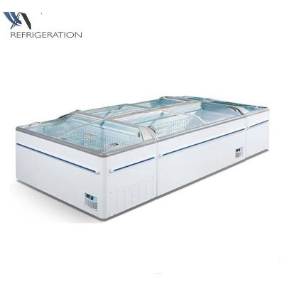 China Commercial Single-temperature Island Freezer Seafood Display Freezer For Supermarket for sale