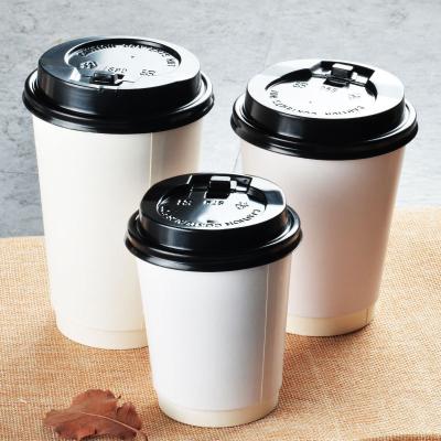 China Disposable biodegradable coffee cup design 8oz paper reusable 5oz 7oz Hot and Cold drink Paper Cup Sleeve with logo printing for sale