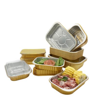 China Eco-Friendly High safety and quality takeaway disposable aluminium foil food packaging lunch boxes for sale