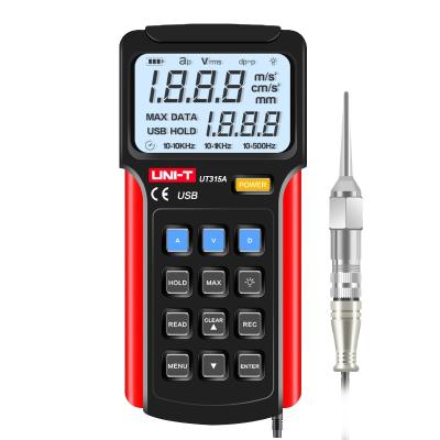 China UNIT UT315A Digital Vibration Testers Vibration Acceleration Speed ​​Displacement Measurement USB Connect PC Soft 166mm*80mm*30mm for sale